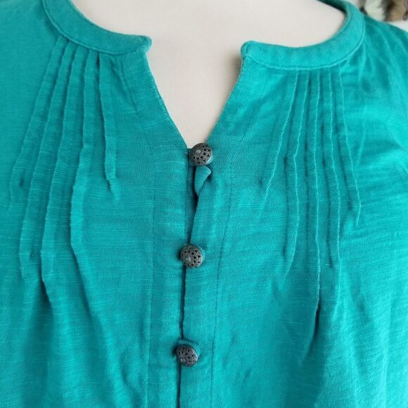 J. JILL small green 100 % cotton cardigan top - Picture 5 of 8